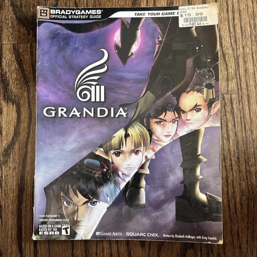 Grandia III Brady Games Official Strategy Guide PlayStation 2 / PS2 Game Book